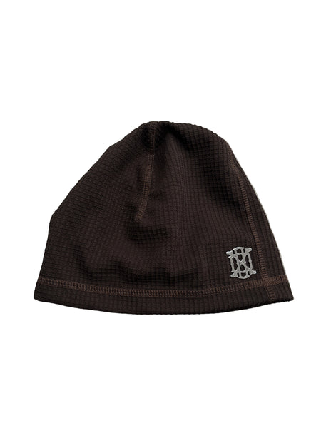 BROWN WAFFLE BEANIE