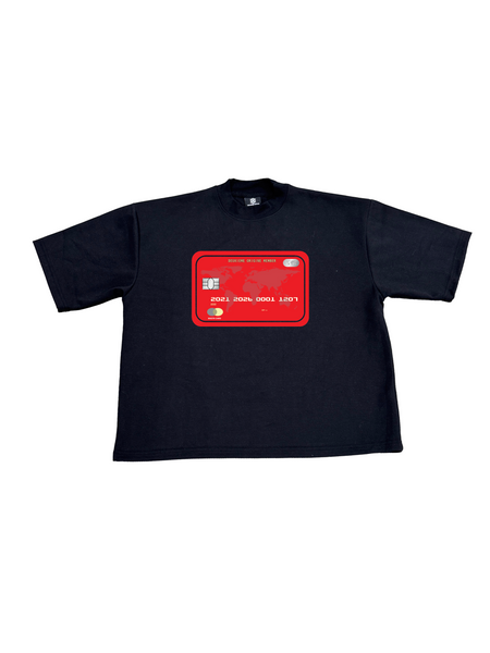 BLACK TEE ' RED MASTA CARD '