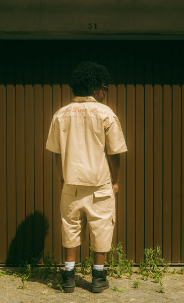 Beige Utility Short